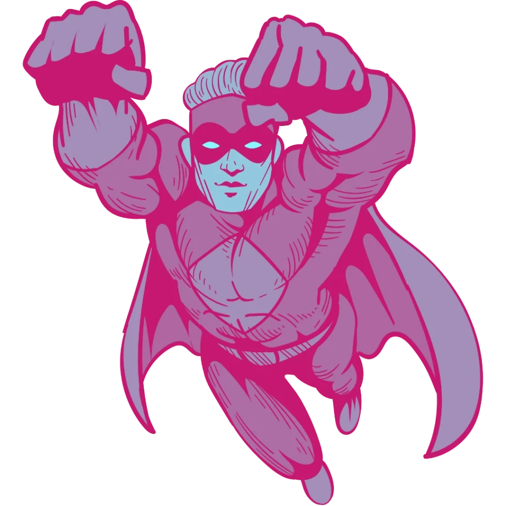 supereroe in stile pop